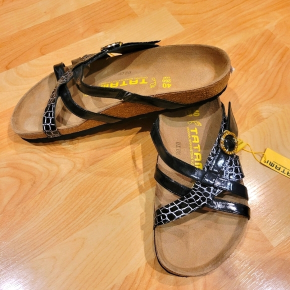 Birkenstock Tatami Tready Black Slip On Sandals Size 40 - Picture 2 of 10